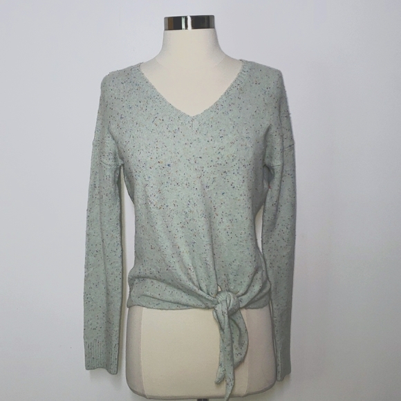 Lucky Brand Sweaters - Lucky Brand V-neck Tie Front Long Sleeve Sweater
